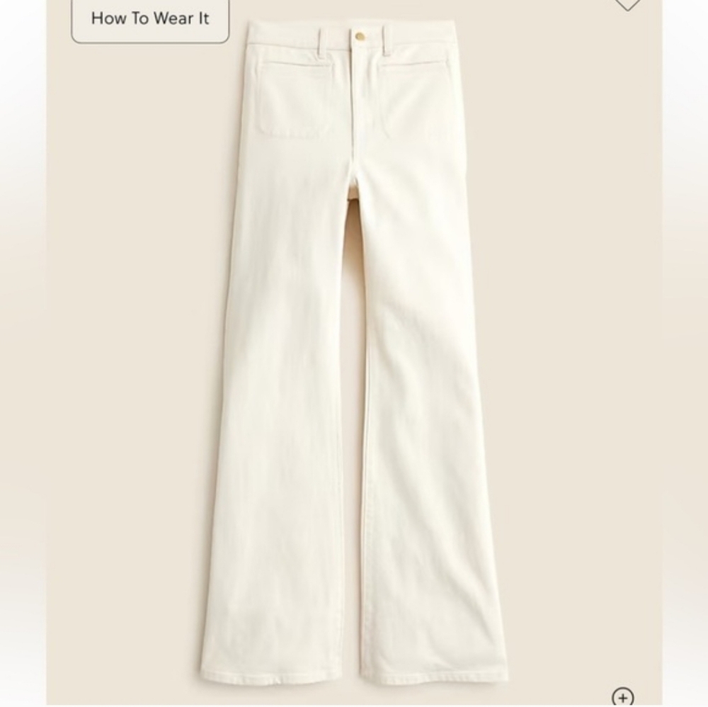J. Crew Cream Boot Cut Pants